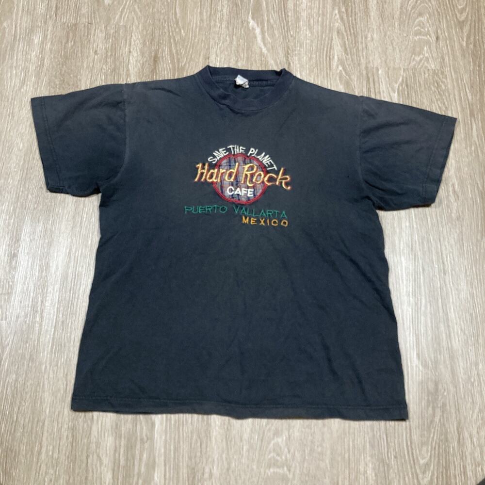Hard Rock Shirt M 90s 00s Cafe Puerto Vallarta Mexico Vacation Tourists Y2k Tee